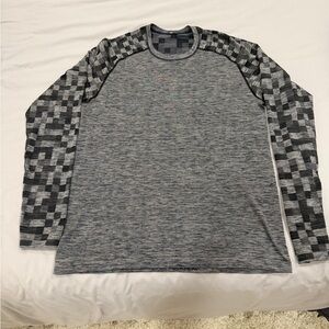 RARE Grey Checkered Lululemon Long Sleeve Shirt